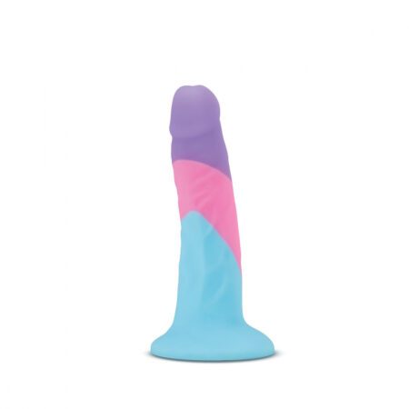 Avant D15 Vision of Love platinum siliconeÂ dildo standing straight up on a white background
