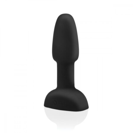 Product shot of the black rimming butt plug from B-Vibe