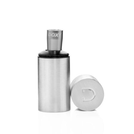 Doxy bullet vibrator in silver with charging case
