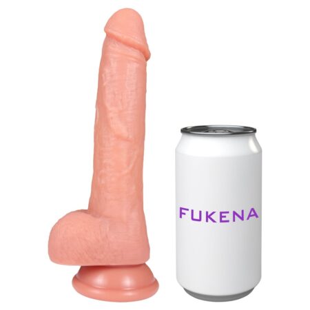 Fukena Handyman Light Dildo next to a can for size