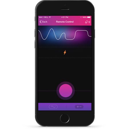 iPhone showing the app features of the Lovense Ferri