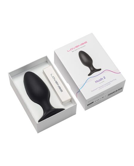 2.25" Lovense Hush 2 butt plug with the box open