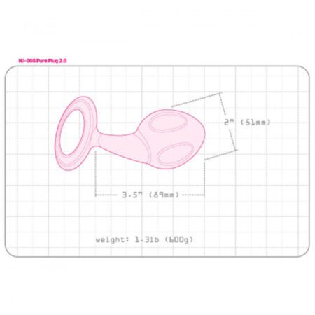 Njoy pure plug butt plug dimensional diagram