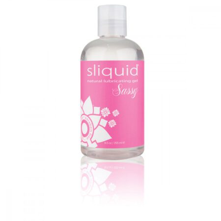 Medium size of Sliquid sassy lube by itself on a white background