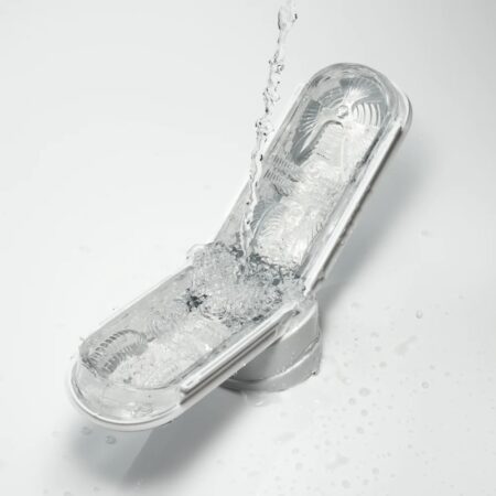 Demonstration of how to clean the Tenga Flip Zero Gravity White Masturbator