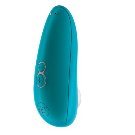 Side of the TurquoiseÂ Womanizer Starlet 3 Air Pulse Vibrator