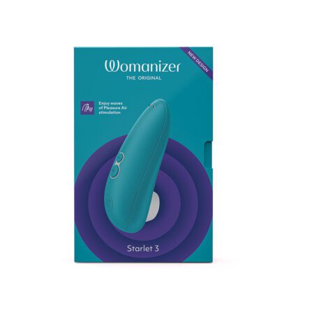Box of the TurquoiseÂ Womanizer Starlet 3Â Air Pulse Vibrator