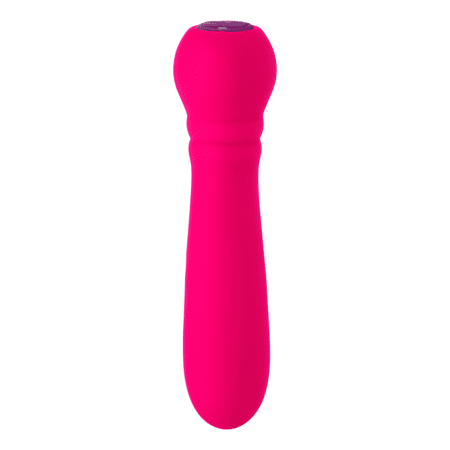Pink and silicone covered FemmeFunn Ultra Bullet vibrator by itself