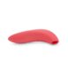 Pink We-Vibe Melt bluetooth and app controlled and suction vibrator laying on its side on a white background