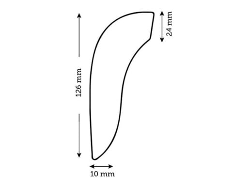 Line drawing of a We-Vibe Melt air pulse and suction vibrator with dimensions showing length, width and depth