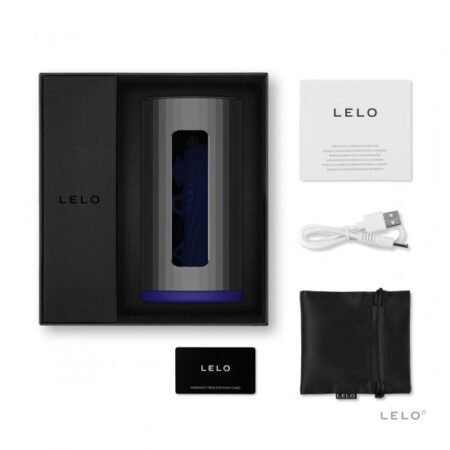 Lelo F1sv2 silicone masturbator with box contents