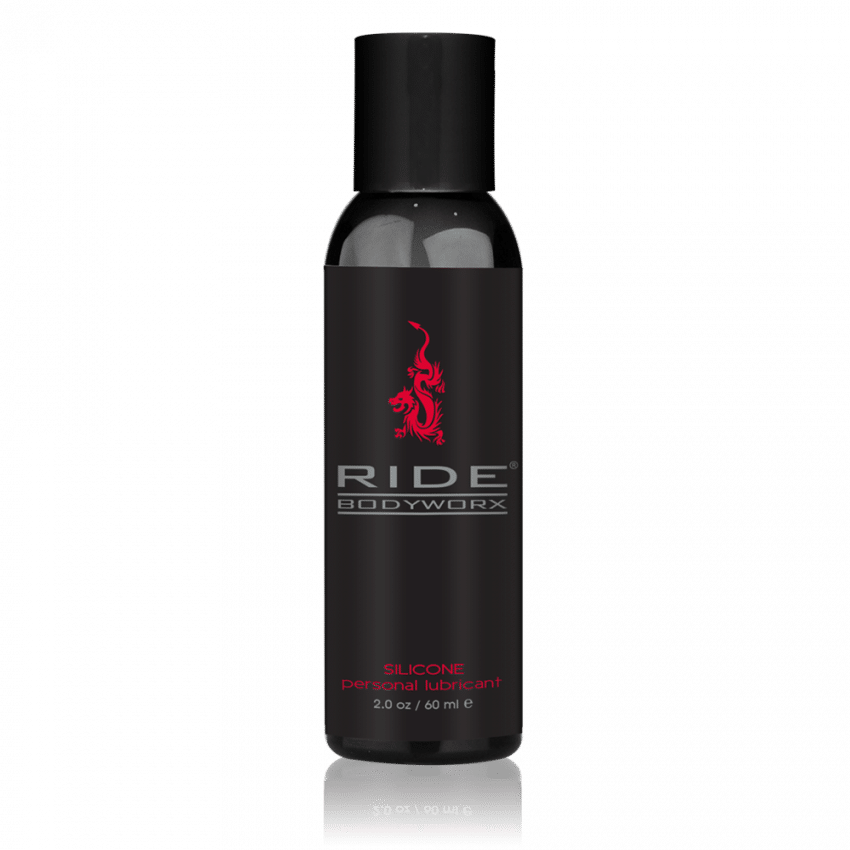 Small bottle of Ride SiliconeÂ Bodyworx Lube on a white background