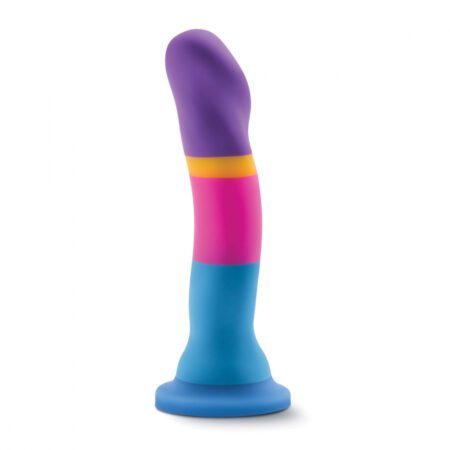 Avant D1 Hot n Cool platinum silicone dildo that is 6" long and 1.5" wide
