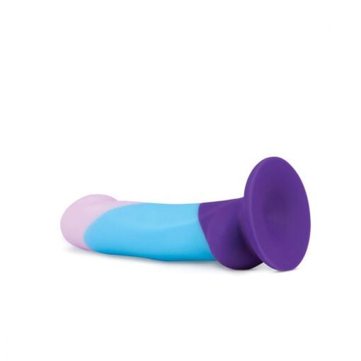 Avant D16 Purple Haze platinum silicone body safe dildo showing suction cup