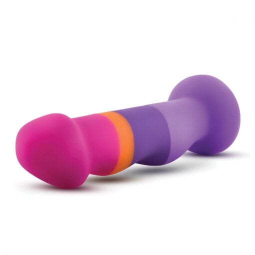 Avant D3 Summer FlingÂ platinum silicone body safe dildo on its side