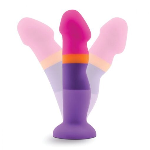 Avant D3 Summer FlingÂ platinum silicone body safe dildo showing flexible but firm shaft