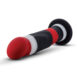 Avant D5 Sin City platinum silicone body safe dildo on its side