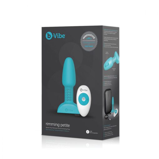 Petite Teal B-Vibe Rimming plug front of box