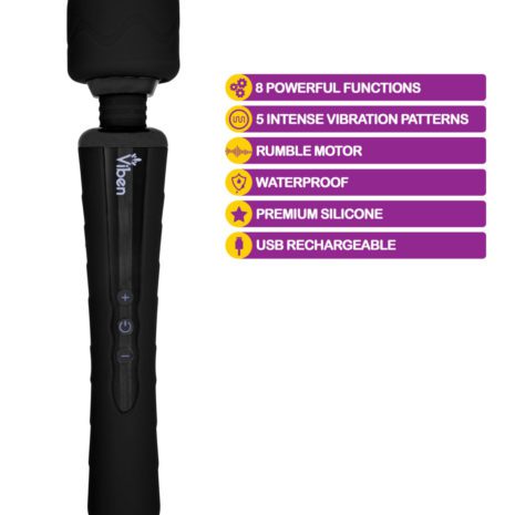 Black Viben Obsession Wand with features