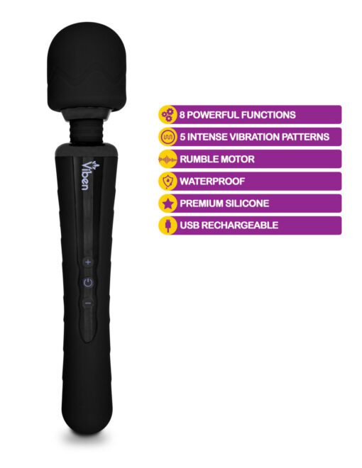 Black Viben Obsession Wand with features