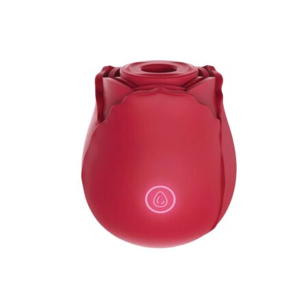 Front view showing the button of the Inya Rose air pulse vibrator
