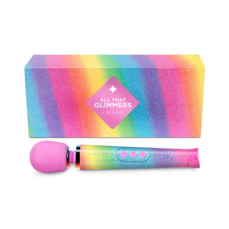 Box of the rainbow colored wand vibrator from Le wand