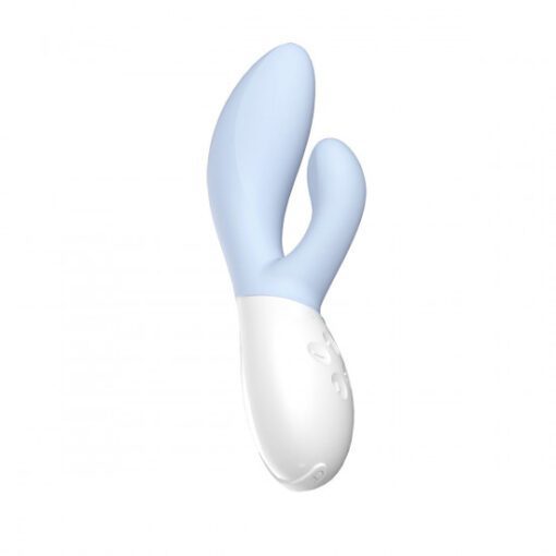 Lelo Ina 3 rabbit vibrator in Seafoam pointed up