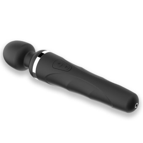Black Lovense Domi 2 bluetooth app controlled wand vibrator by itself