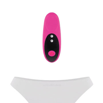 Pink Lovense Ferri bluetooth app controlled wearable panty vibrator with panties