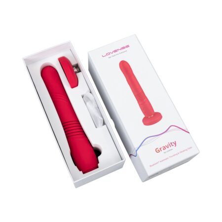 Lovense Gravity vibrating thrusting dildo in opened box