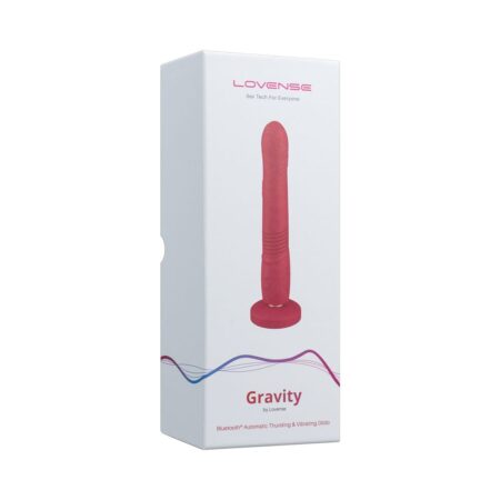 Lovense Gravity vibrating thrusting dildo in box