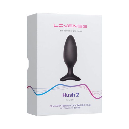 Lovense Hush 1.75" vibrating butt plug in a box