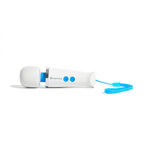 Magic wand micro wand vibrator by itself on a white background
