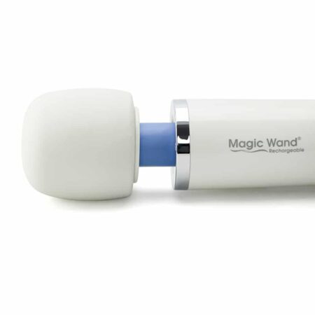Authentic Magic Wand Rechargeable cordless battery powered wand vibrator closeup of silicone head