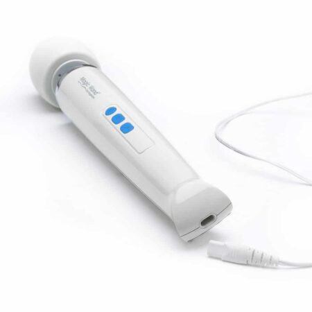 Authentic Magic Wand Rechargeable cordless battery powered wand vibrator closeup of charging cord