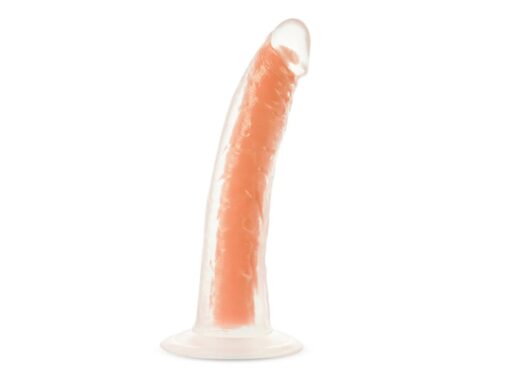 Neo Elite 7.5" Glow in the dark orange dildo