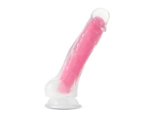 Neo Elite 7.5" Glow in the dark pink dildo