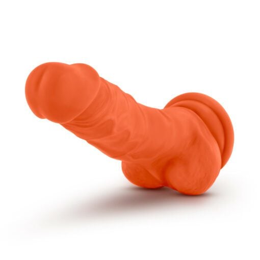 Orange 7.5" Neo Elite dildo facing forward