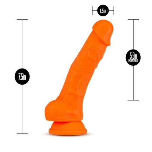 Size of orange 7.5" Neo Elite dildoÂ 