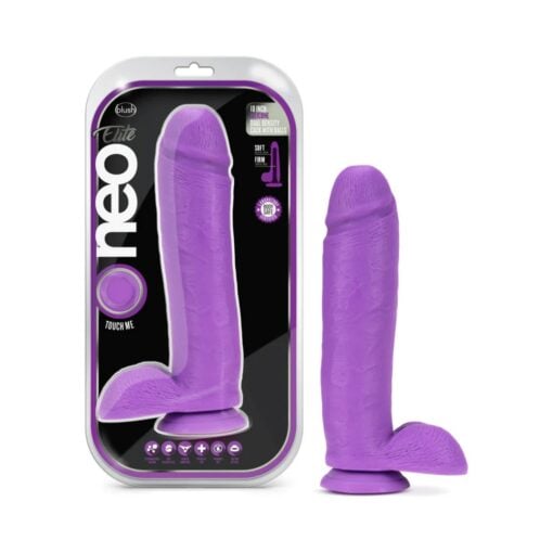 Purple Dildo next to a box