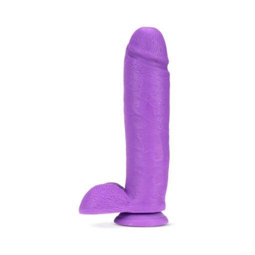 Large Neo Elite Purple dildo on it's side