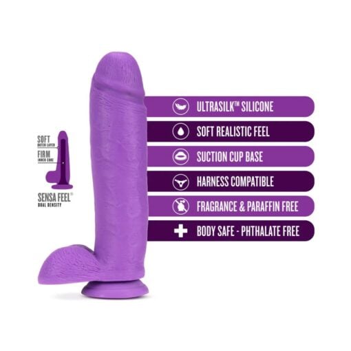 Large Neo Elite Purple dildo with features