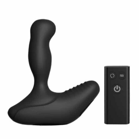 Nexus Revo Stealth prostate massager next to the remote control