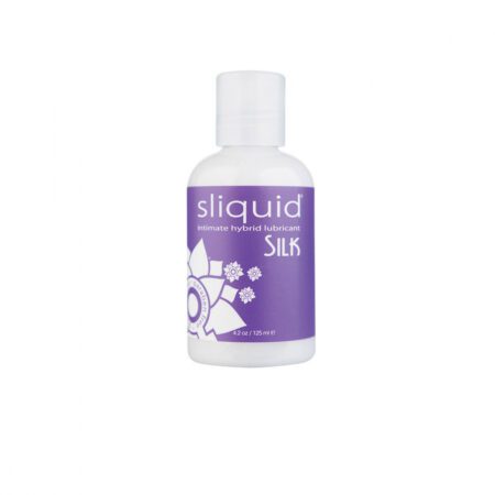 Sliquid Silk Lube 4.2oz bottle with a purple label