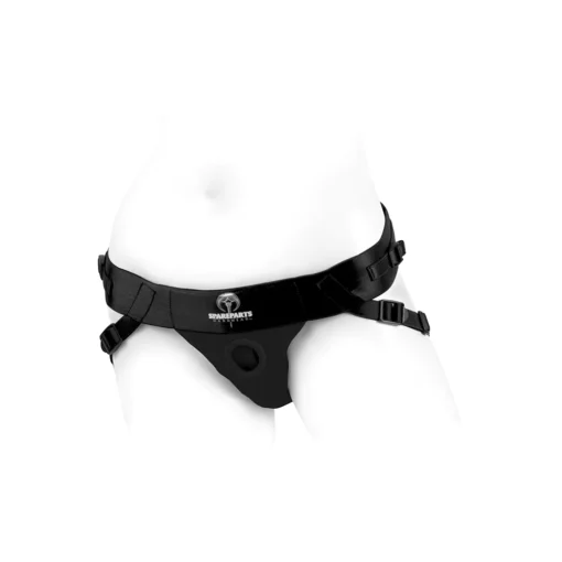 Front view of the Black Spareparts Joque harness