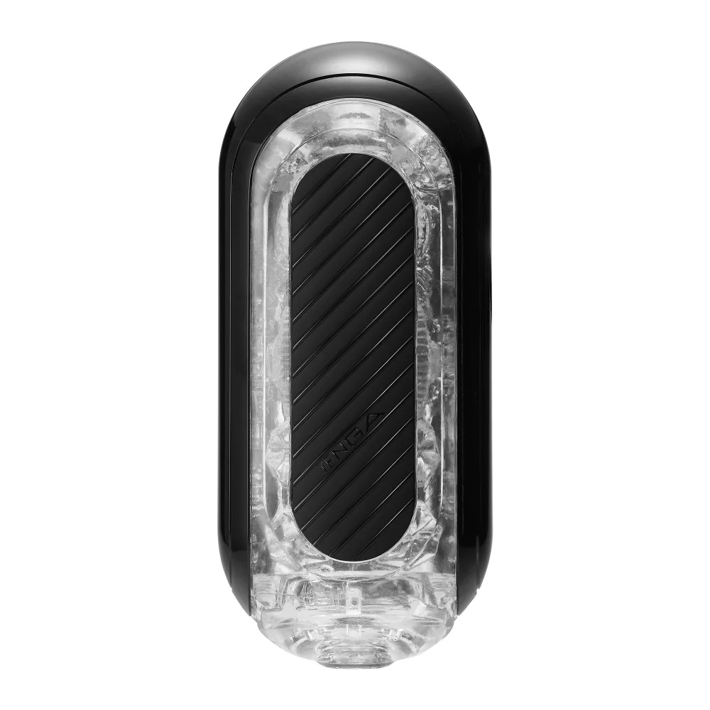 Product shot of the Tenga Flip Zero Gravity Black Masturbator on a white background