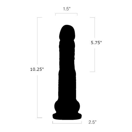 The Thruster Mini XL thrusting dildo in black size