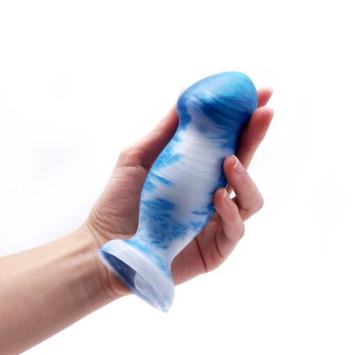 Uberrime Sensi Vaginal Plug Dildo being held by a hand