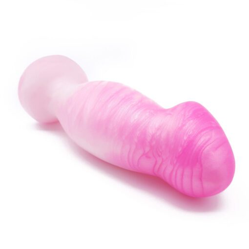 Uberrime Sensi Vaginal Plug Pink Pearl facing diagonal