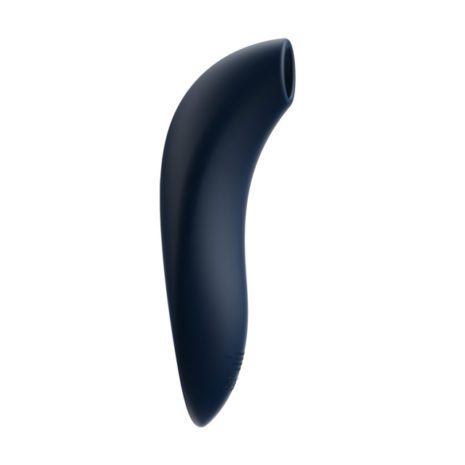 Blue colored We-Vibe Melt air pulse vibrator facing the side